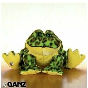 Webkinz NEW GANZ Green Bull Frog HS114 Plush Stuffed Toy